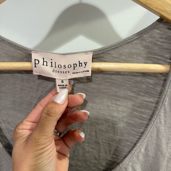 Philosophy Light Gray Sleeveless Dress - Picture 4 of 9